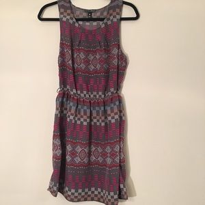 Aqua Dress with Elastic Waist